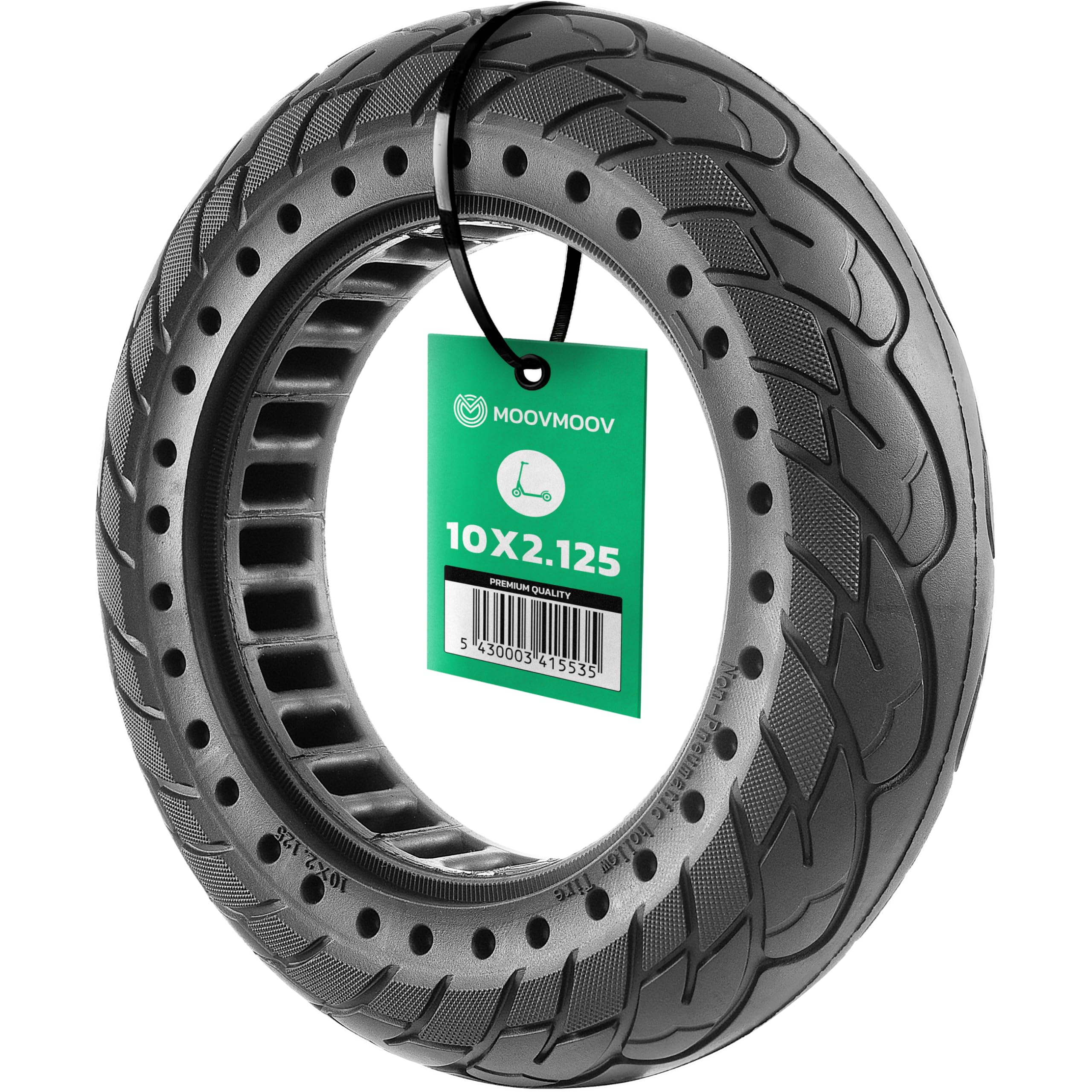 MOOVMOOV 10x2.125 Opony solidne - dla hulajnóg elektrycznych takich jak Pure Air Pro/LR, SoFlow S06, Vivobike S2 & S3 Max, inne - Opony odporne na przebicie 10x2.125 cali
