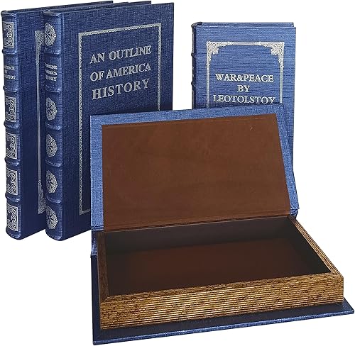 Miniatura 9 de YD SZ YADOO Libros decorativos con cajas blancas de piel sintética para decoración de mesa auxiliar y decoración de estantes, cajas de