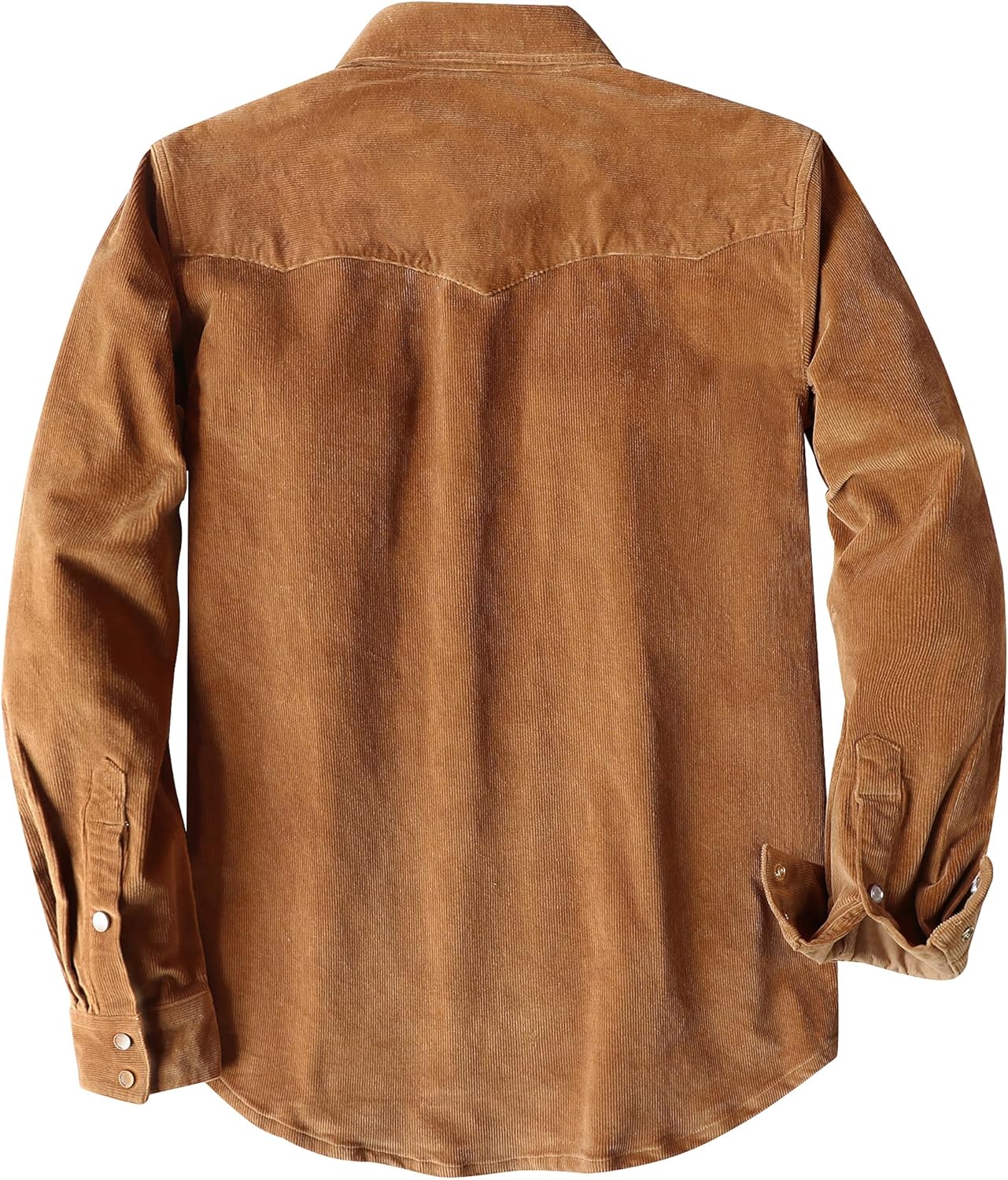 Dubinik® 10 oz Ultra Heavyweight Corduroy Pearl Snap Shirt Men Western Vintage Jacket Long Sleeve Casual Cotton 2 Pockets - Image 2