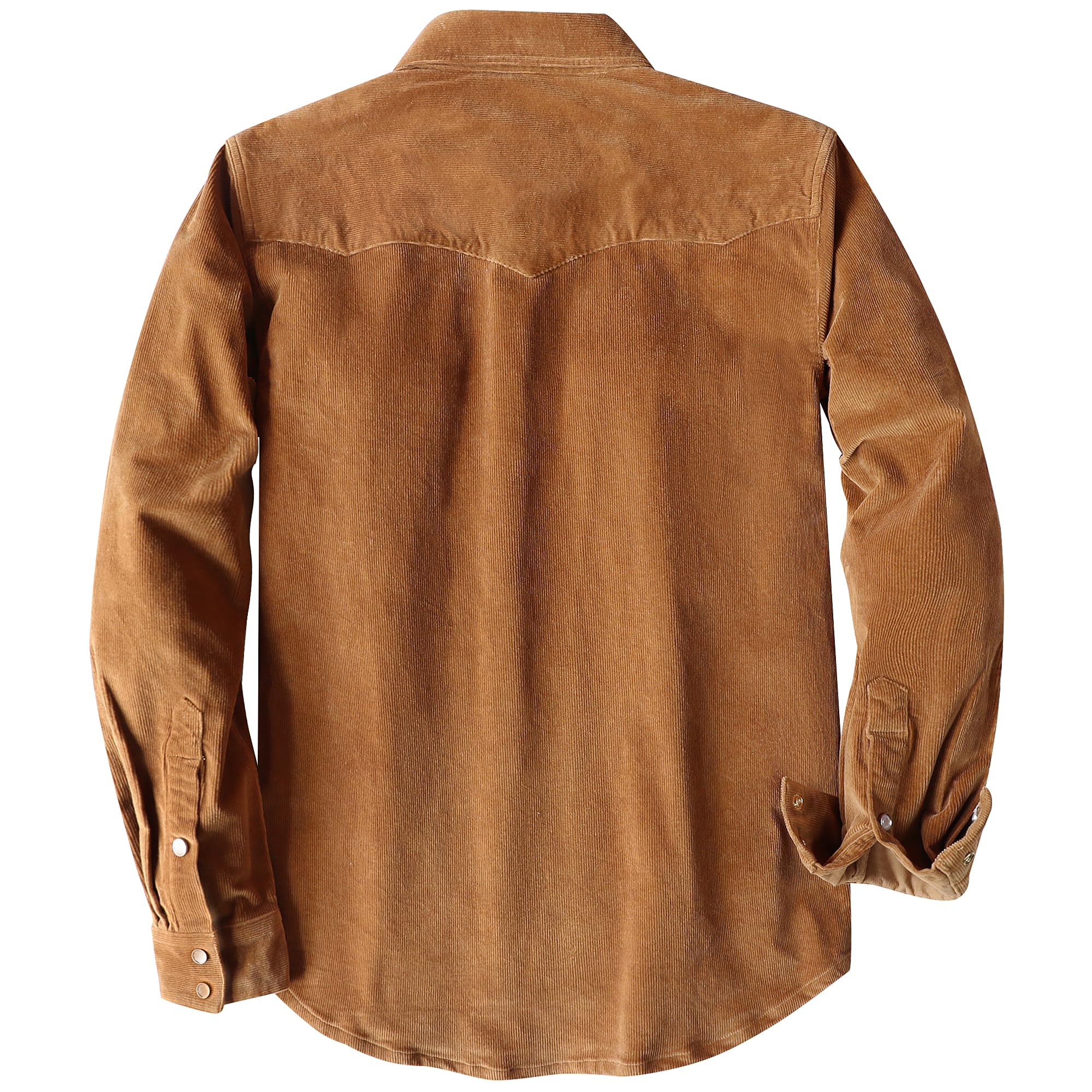 Dubinik® 10 oz Ultra Peso Pesado Camisa De Pana para Hombre Western Algodón Manga Larga Casual Vintage Botones A Presión