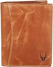 WILDHORN Top Grain Portrait Leather Wallet for Men | Ultra Strong Stitching | Handcrafted | RFID Blocking | 2 ID Slots | 11 Card Slots | Zip Compartment, Tan Crunch, Classic
