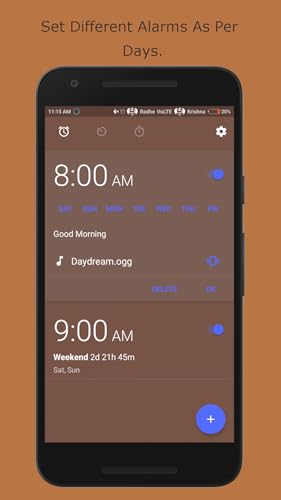 Alarm Clock, Timer, Stopwatch