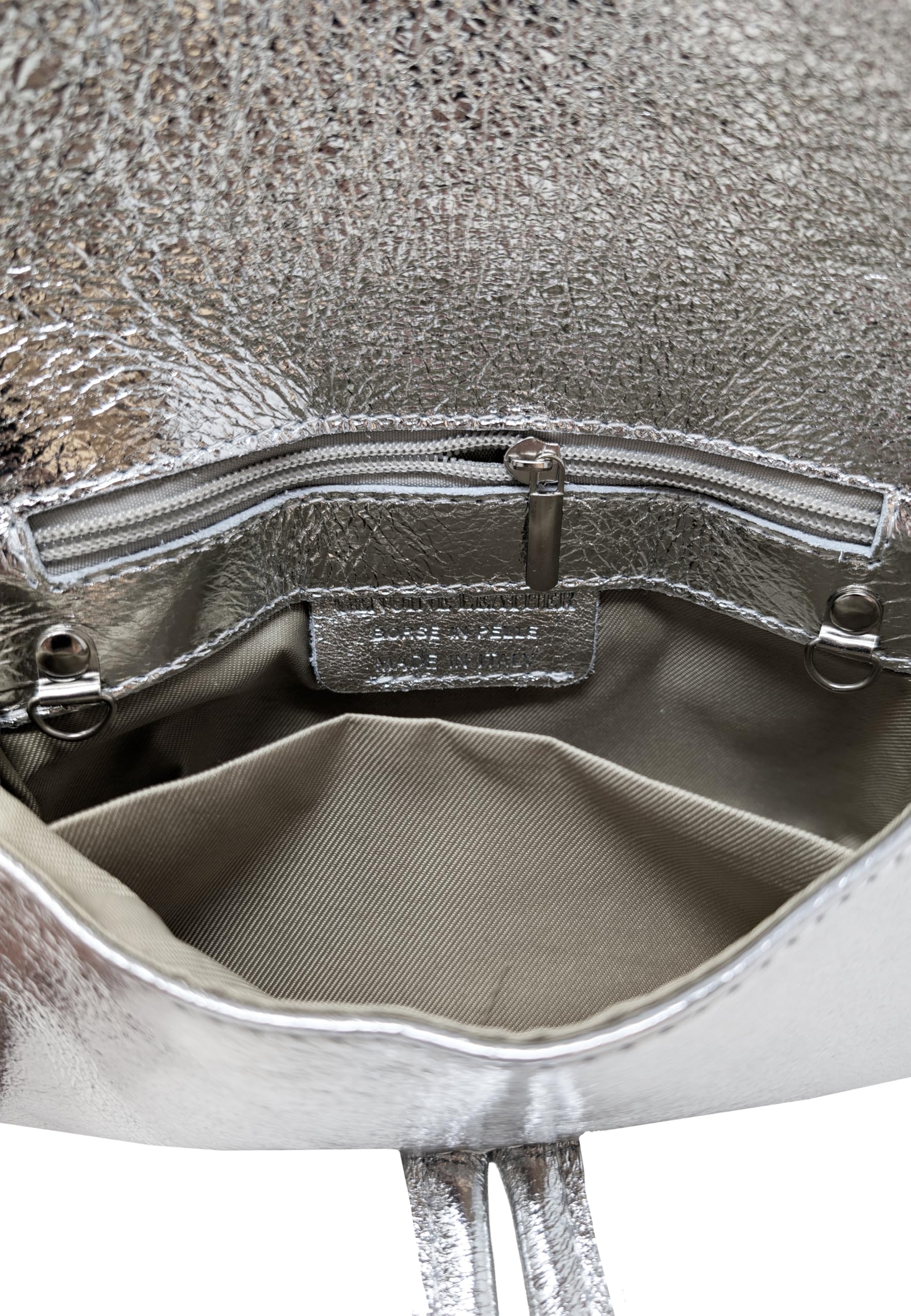 Chicca Borse Borsetta Pochette da Donna in Pelle Dollaro