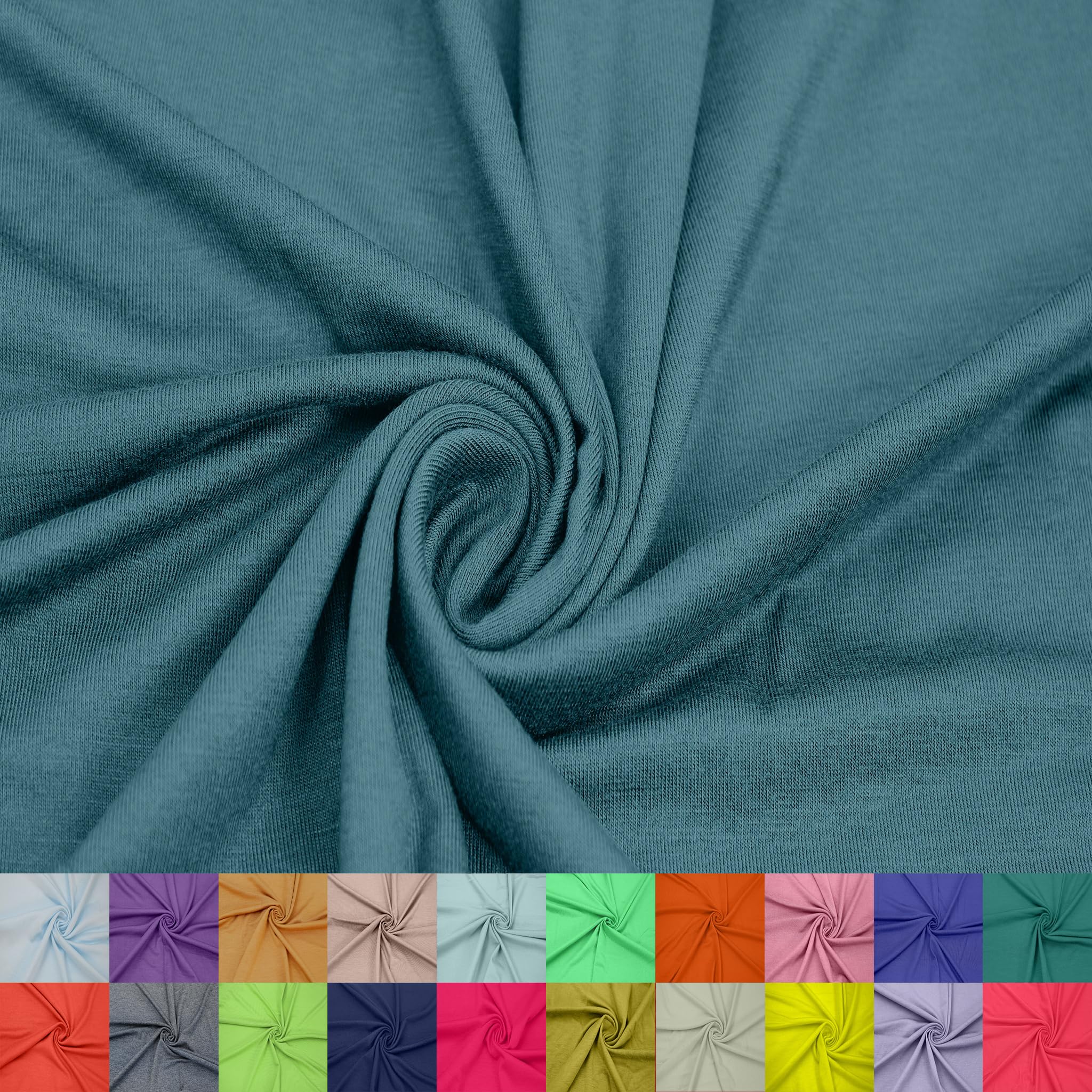 60" Wide Rayon Spandex Jersey Knit Fabric by The Yard - 4-Way Stretch, 200GSM, Medium Weight -Soft & Breathable - Apparel, Accessories, Maternity & Decorations — view 88
