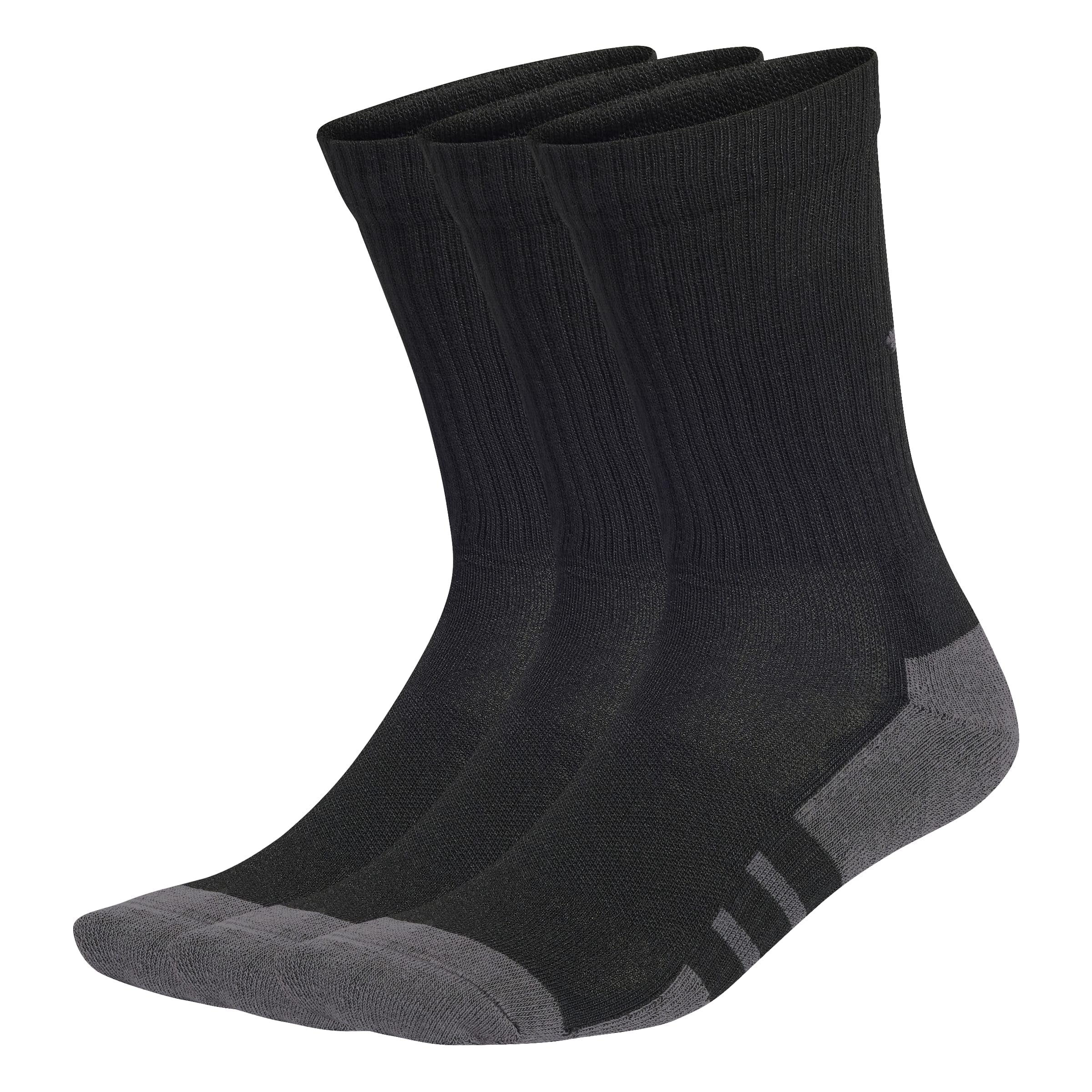 adidas Unisex Essentials Climacool Crew 3Pp Socks, Black/Grey Six, 10.5-12.5