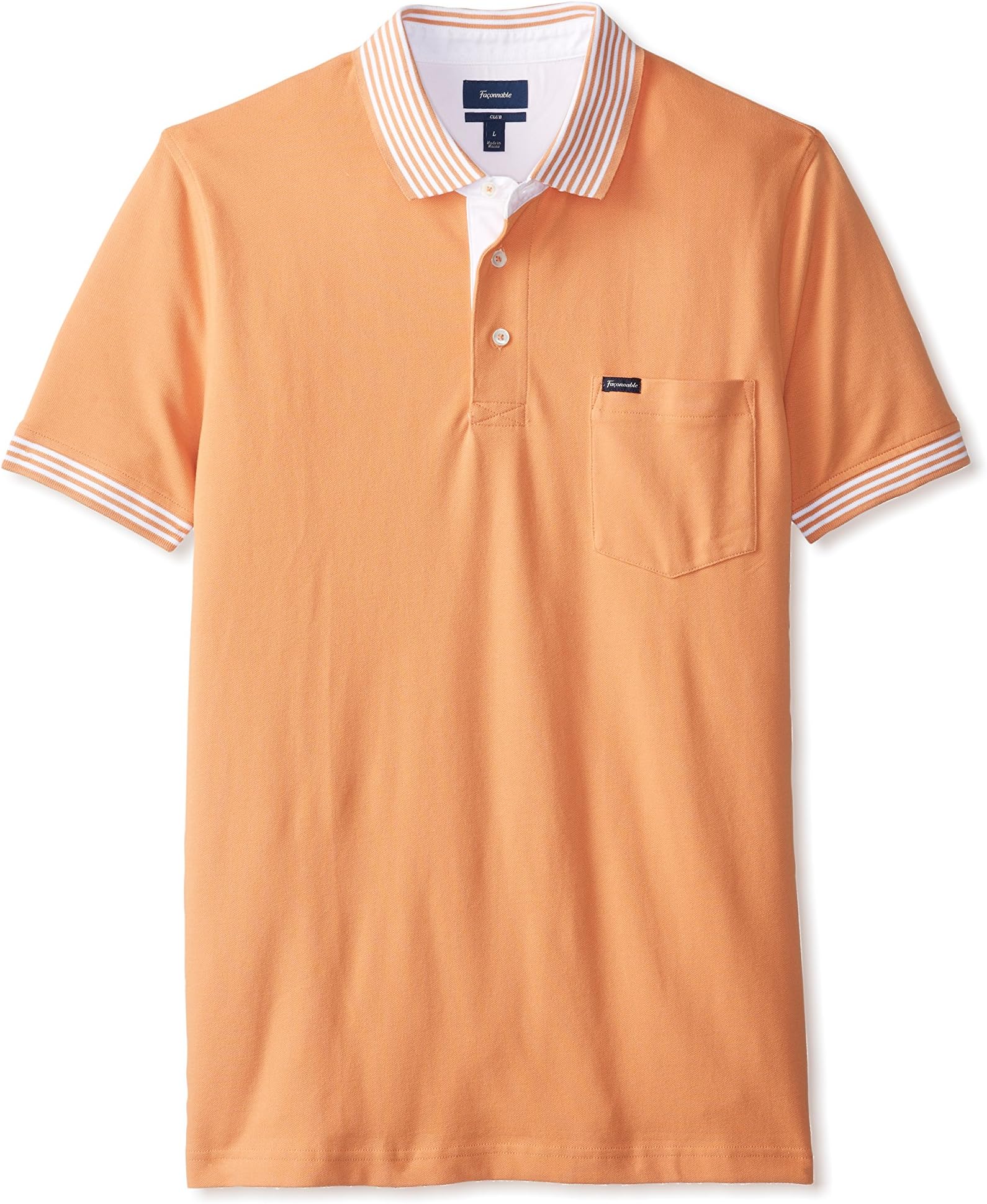 Faconnable Men's Solid Stretch-Cotton Polo Shirt