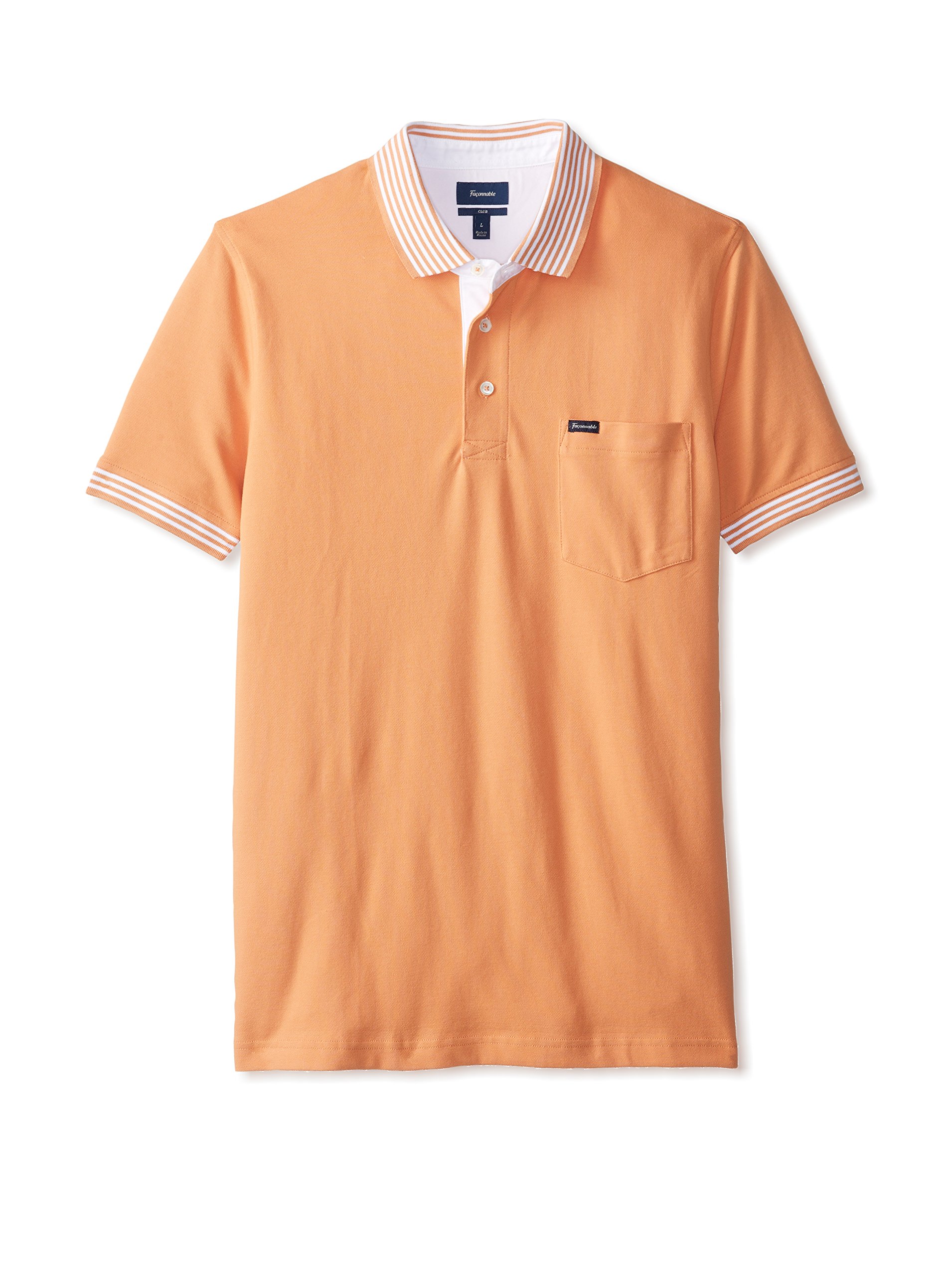 Faconnable Men's Solid Stretch-Cotton Polo Shirt