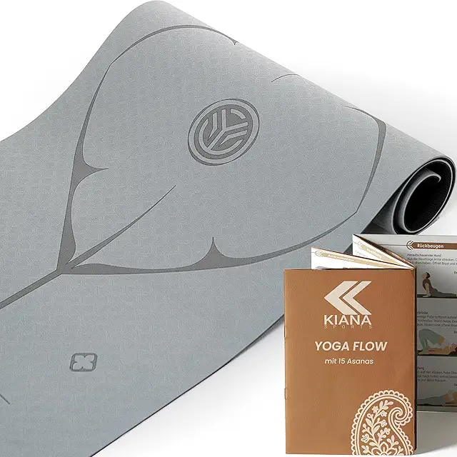 KIANA SPORTS Yoga Matte - Rutschfeste lululemon athletica Yogamatte mit 2 Dicken