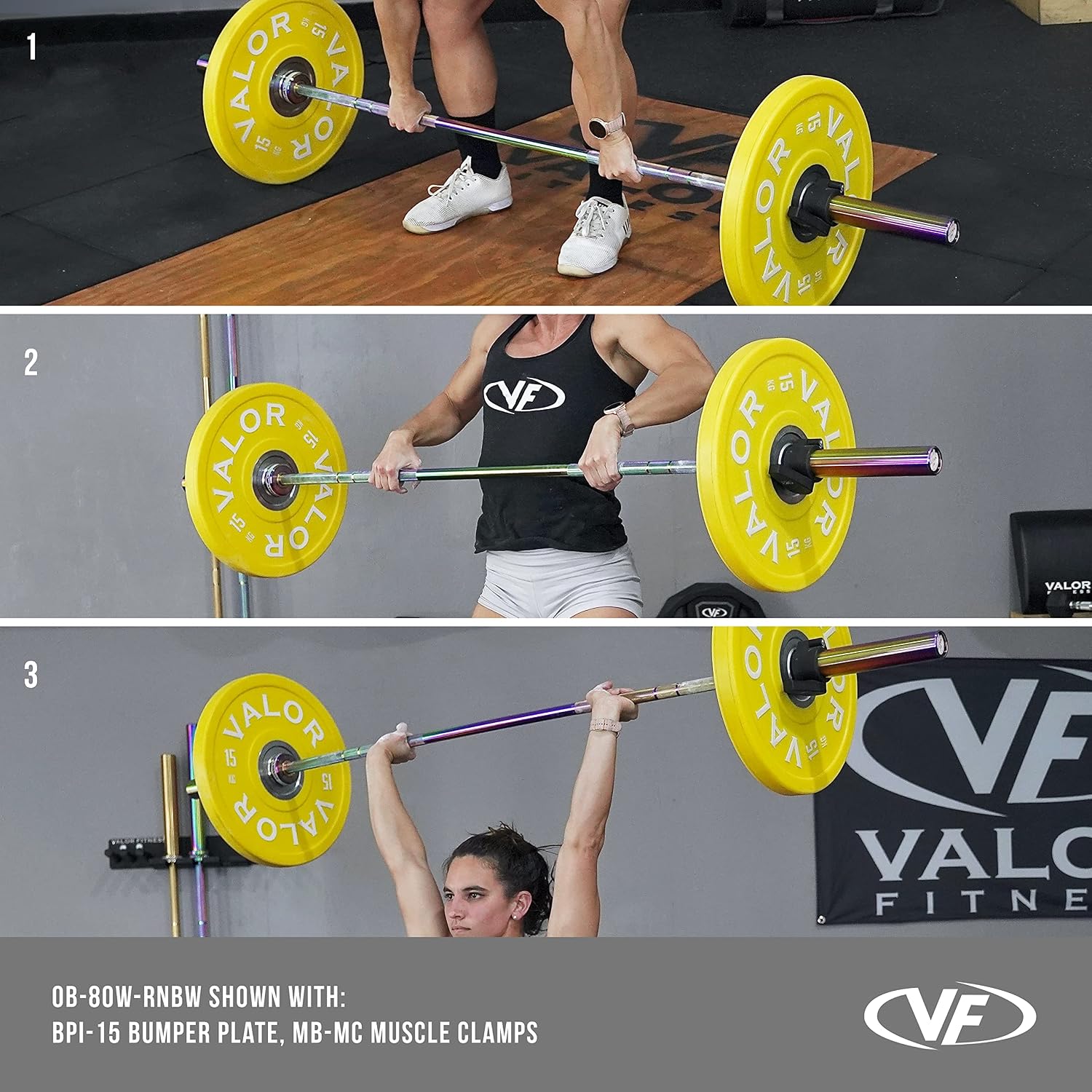 Valor Fitness Olympic Barbells - 80in | 35lb | 25mm Weight Bar Weightlifting Power Lifting Crossfit Squat Home Gym Workout Equipment – Standard or Needle Bearing - Enhanced Spin