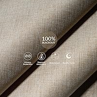 Vista 3 de Boolegon Persianas enrollables opacas para ventanas, persianas enrollables sin cordones de tela de lino con cenefa de cassette, aislamiento térmico