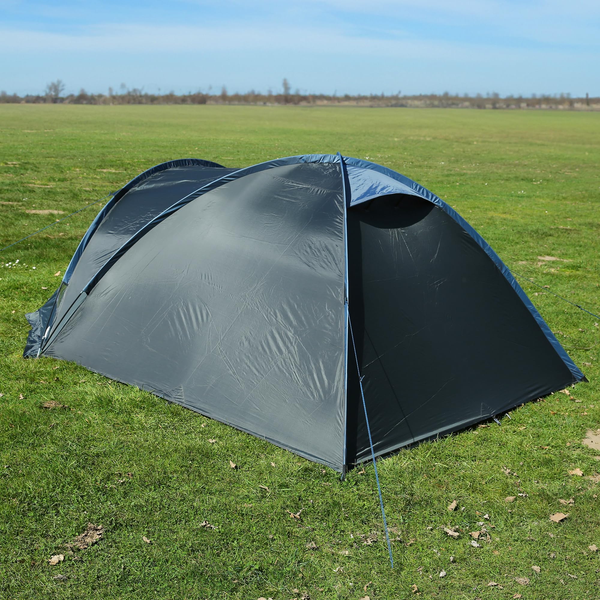 Your GEAR Monza - Tenda a cupola per 4 persone, UV50+, impermeabile, 3000 mm, con stelo, telone per pavimento, finestra, 56 x 20 x 20 cm