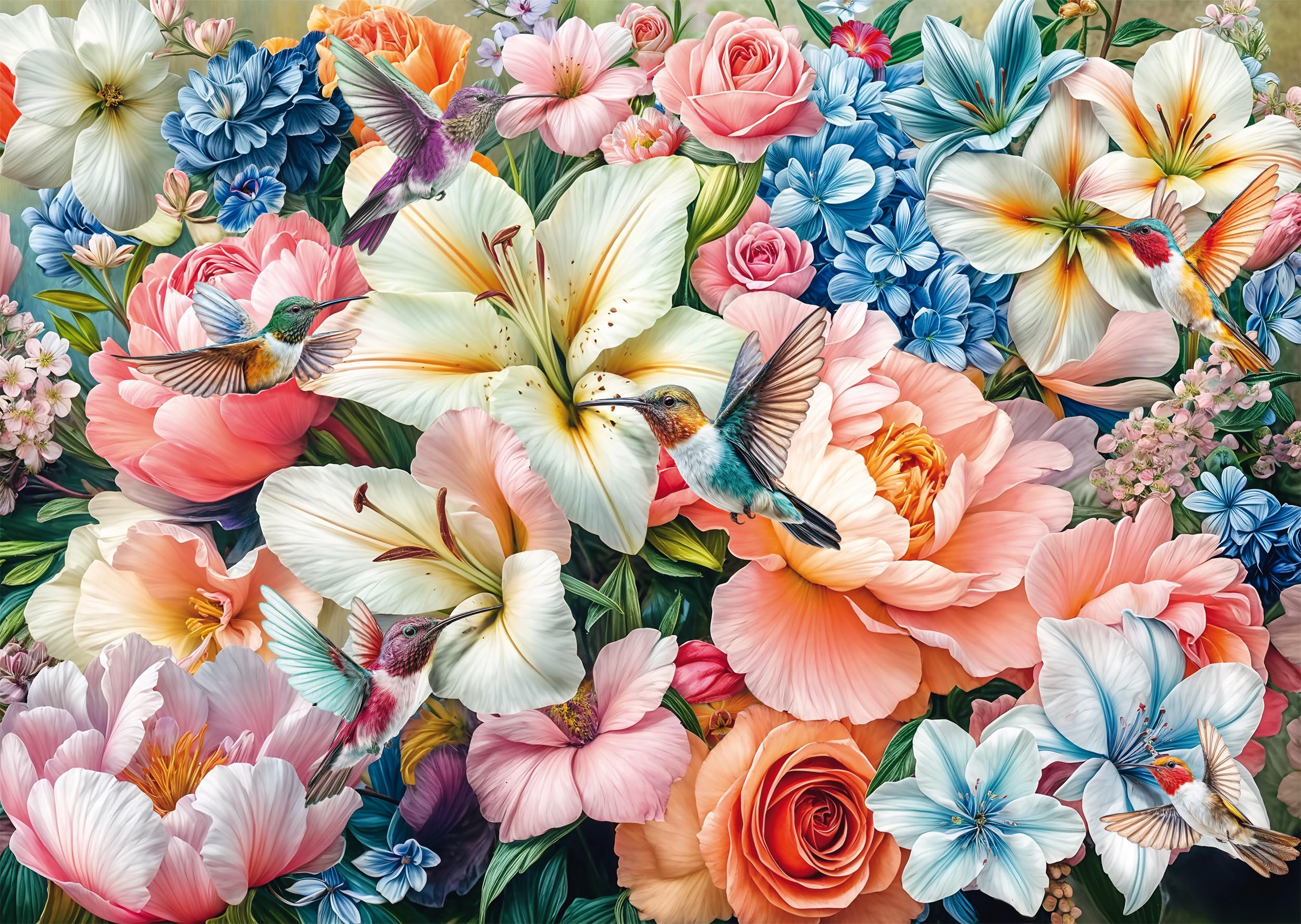 Schmidt 58891 Flowers in Pastel, 1000 Pieces Puzzle