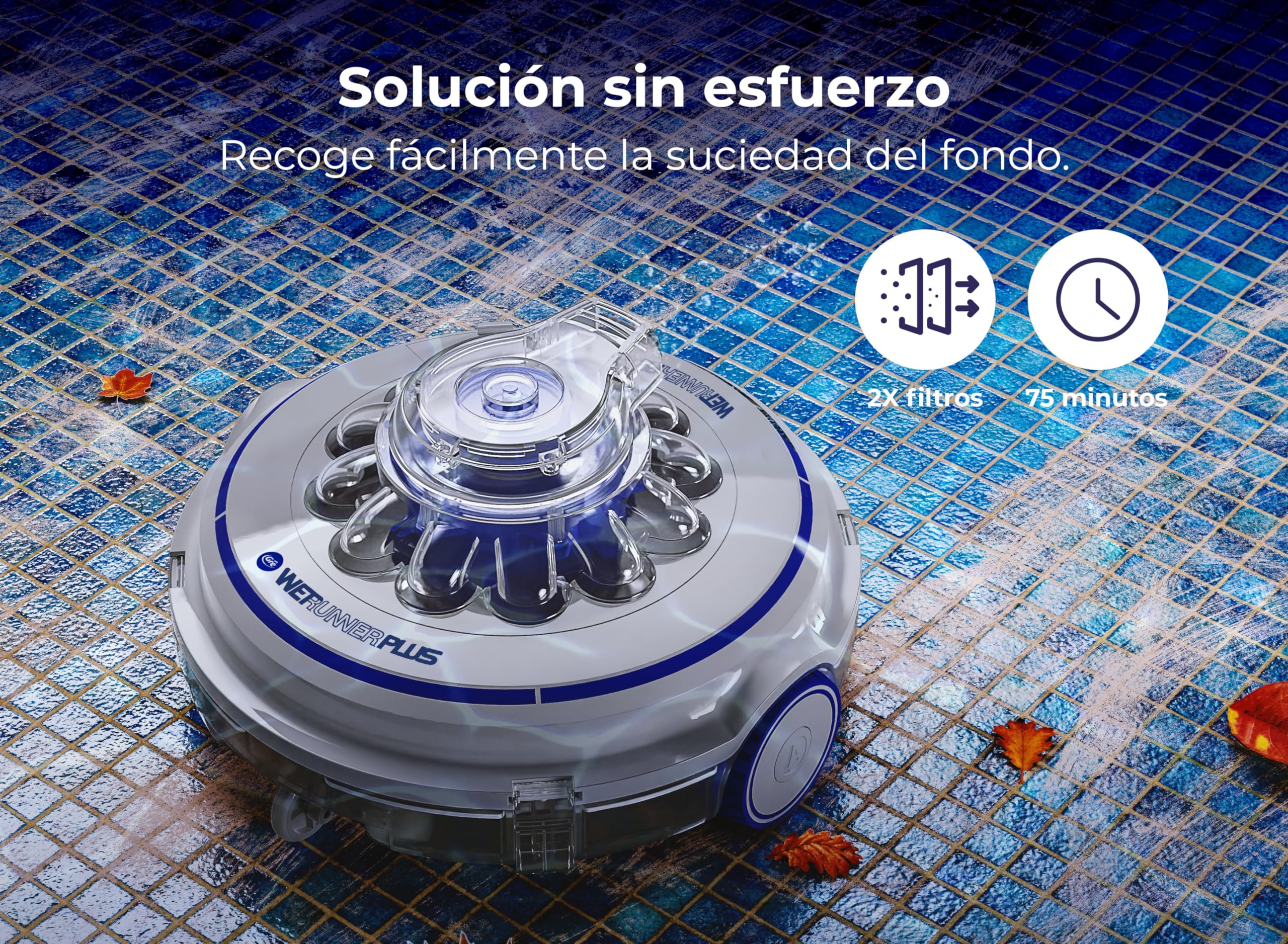 GRE RB75. Robot Limpiafondos s/Cable. Suelo Plano. Piscinas hasta 75m²