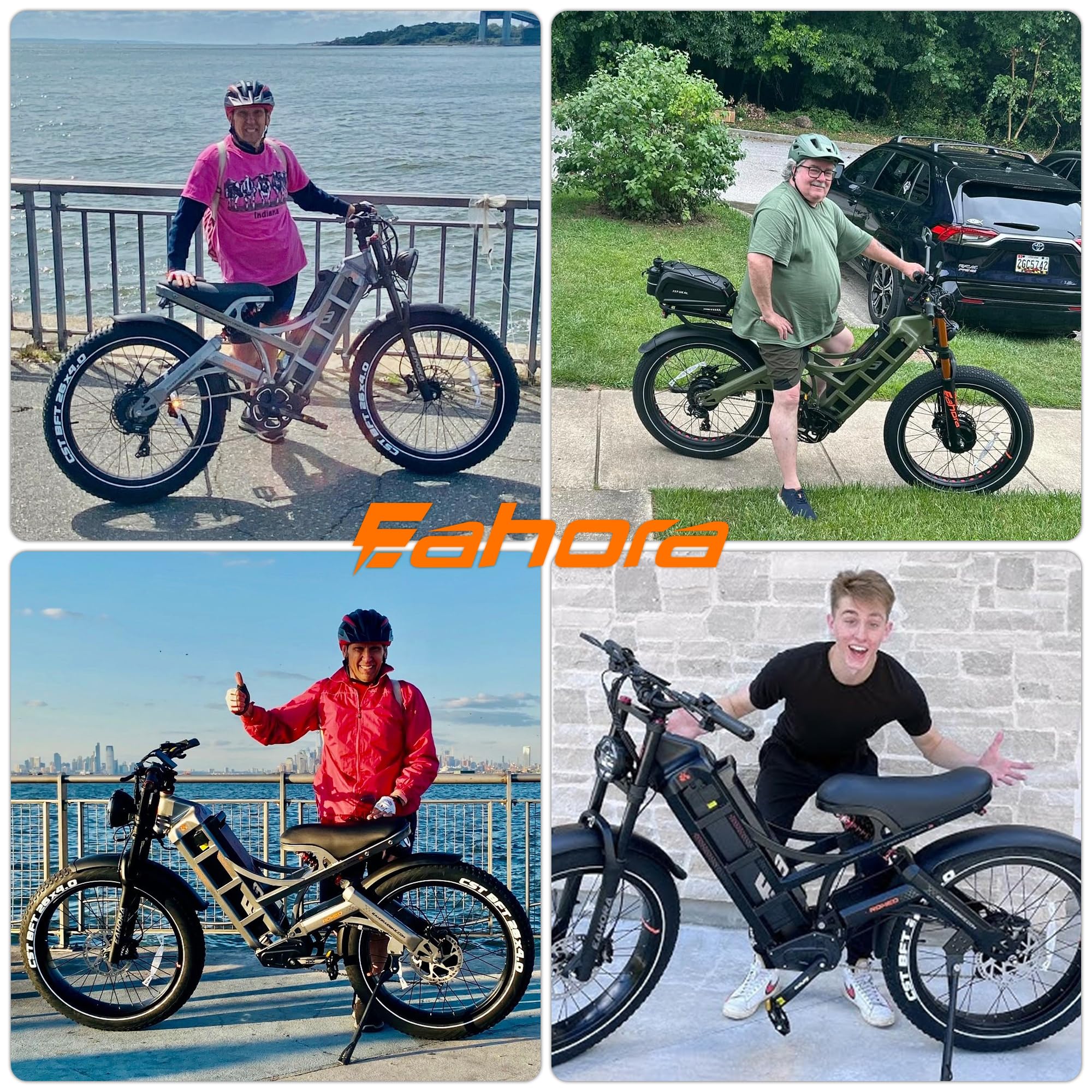 eAhora Romeo Pro (2025 Upgraded) Peak 1600W Electirc Bike for Adults 48V 60AH 120+ Miles Long Range Electric Bike 26
