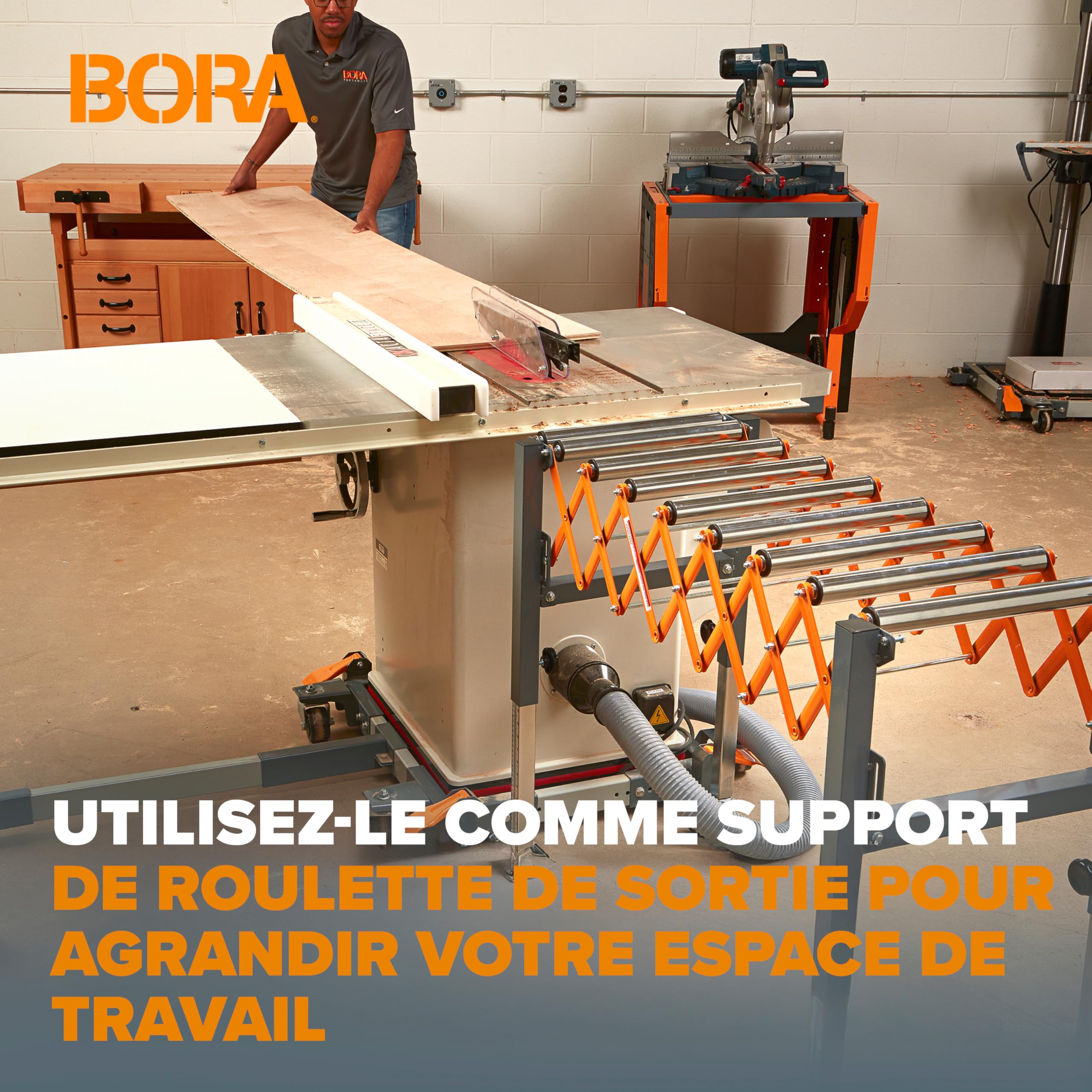 Bora Portamate Rouleau de convoyeur réglable PM-2700