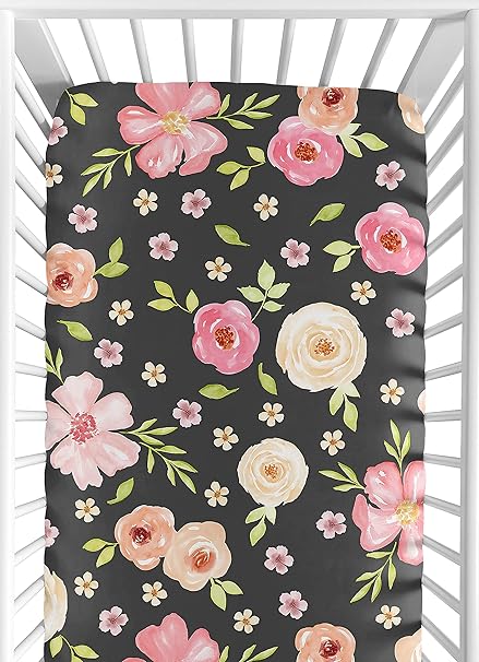 blush fitted crib sheet