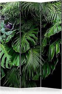 murando Raumteiler Foto Paravent Tropisch 135x172 cm beidseitig auf Vlies-Leinwand Bedruckt Trennwand Spanische Wand Sichtschutz Raumtrenner Home Office Monstera b-B-0331-z-b