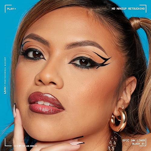 Miniatura 5 de NYX PROFESSIONAL MAKEUP - Delineador Epic Ink, delineador de ojos líquido impermeable, fórmula vegana - color negro