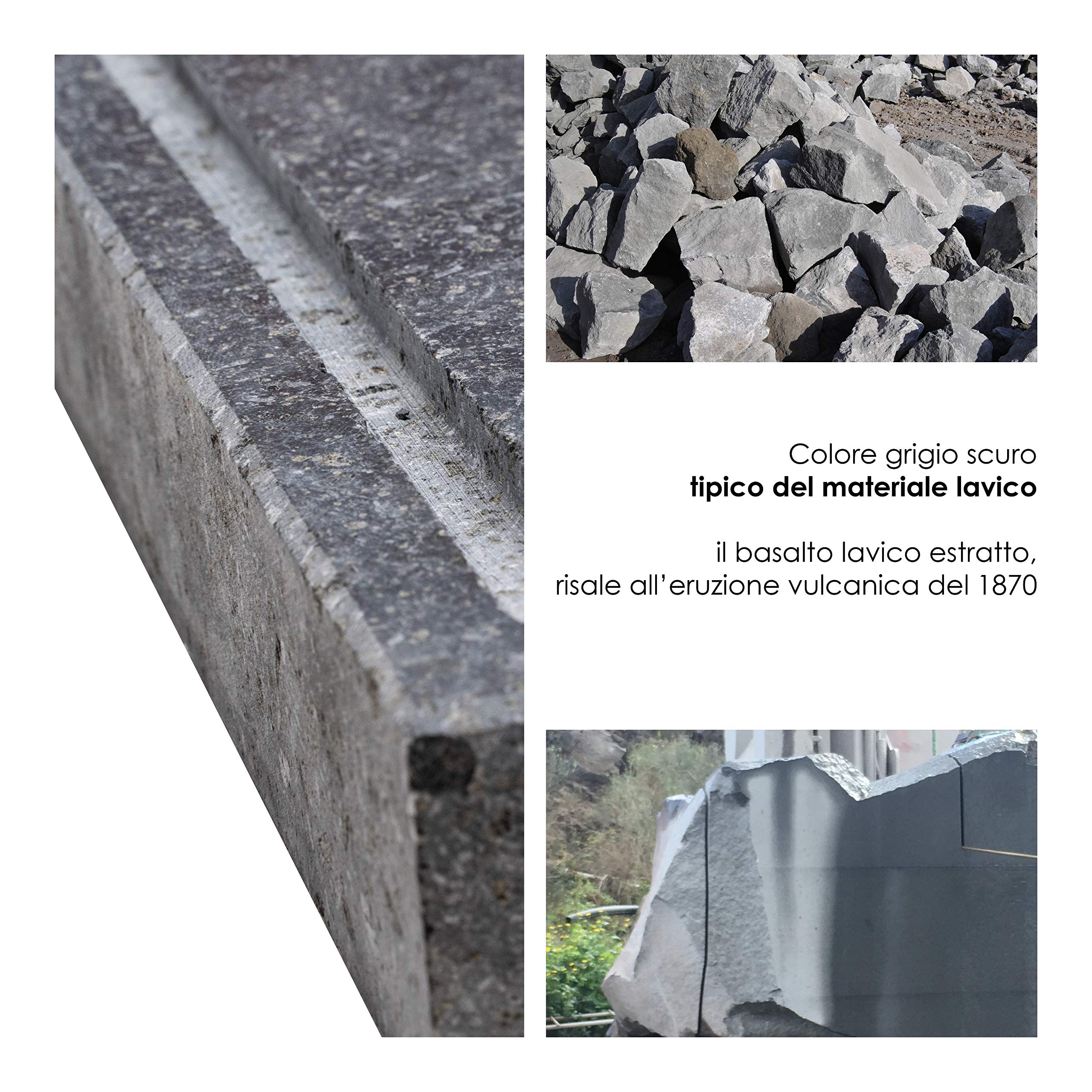 Lava Grill - Parrilla de piedra volcánica Etna, placa pulida, 60 x 30 cm, para horno y barbacoa, cocción de carne, pescado, verduras y pizza Etna Stone & Design (XL)
