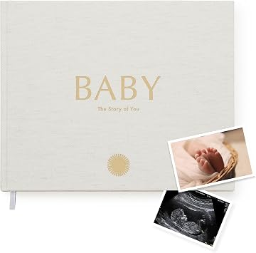 Mal Paper Pregnancy Journal - Cotton | Baby Memory Book for Expecting Mums - Luxury Pregnancy Book - Planner Pregnancy Gift for First Time Parents with Checklist Photo Section Gift Boxed