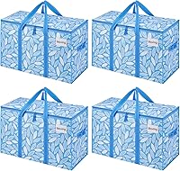 Vista 23 de VENO - Paquete de mudanzas, cajas de almacenamiento para embalaje universitario con tapas alternativas, para dormitorio, extragrande, asas