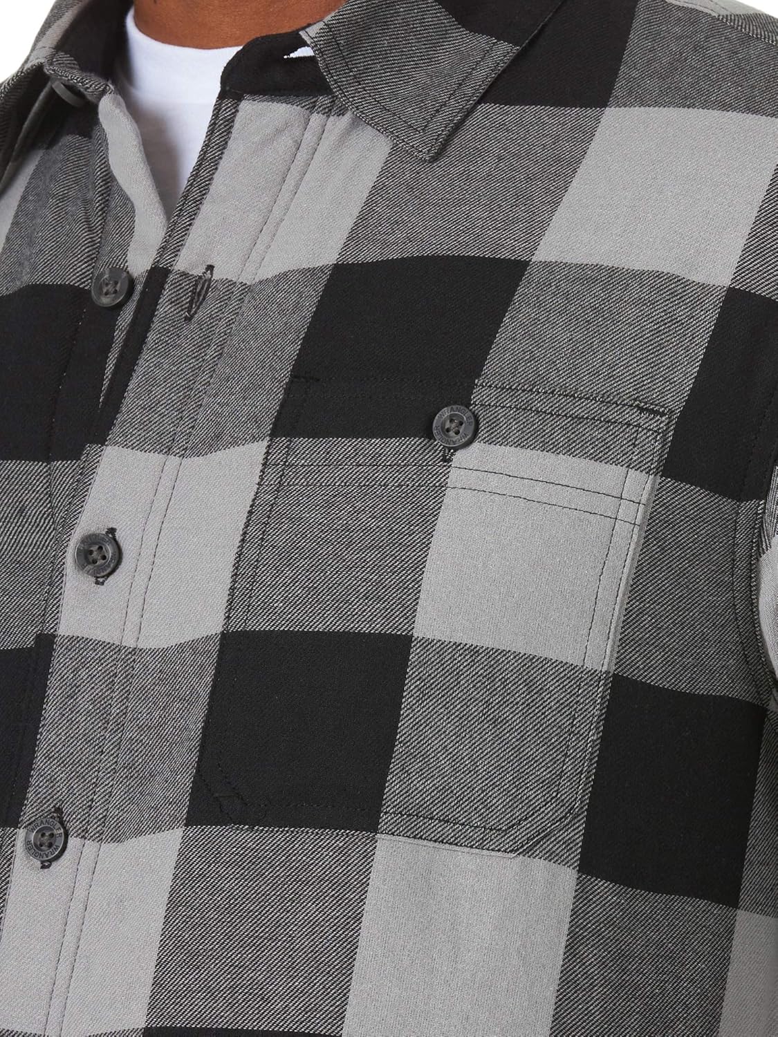 Wrangler Authentics Mens Long Sleeve Sherpa Lined Shirt Jacket - Image 3