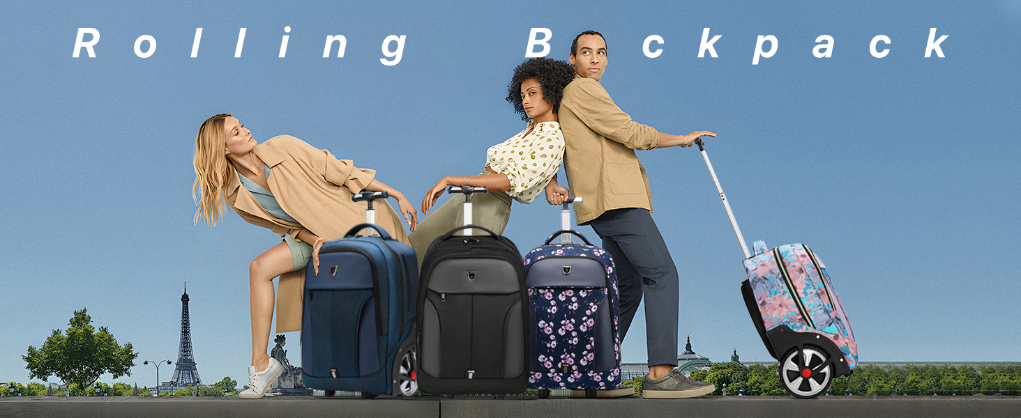 Amazon.com: Rolling Backpack, Waterproof Backpack with Wheels for Business, Travel Commuter, Carry on Backpack with Laptop Compartment, Fit 15.6 Inch Laptop, Wheeled Backpack for Adults Women Men (Blue, 20inch) : Electronics Amazon.com: Rolling Backpack, Waterproof Backpack with Wheels for Business, Travel Commuter, Carry on Backpack with Laptop Compartment, Fit 15.6 Inch Laptop, Wheeled Backpack for Adults Women Men (Blue, 20inch) : Electronics