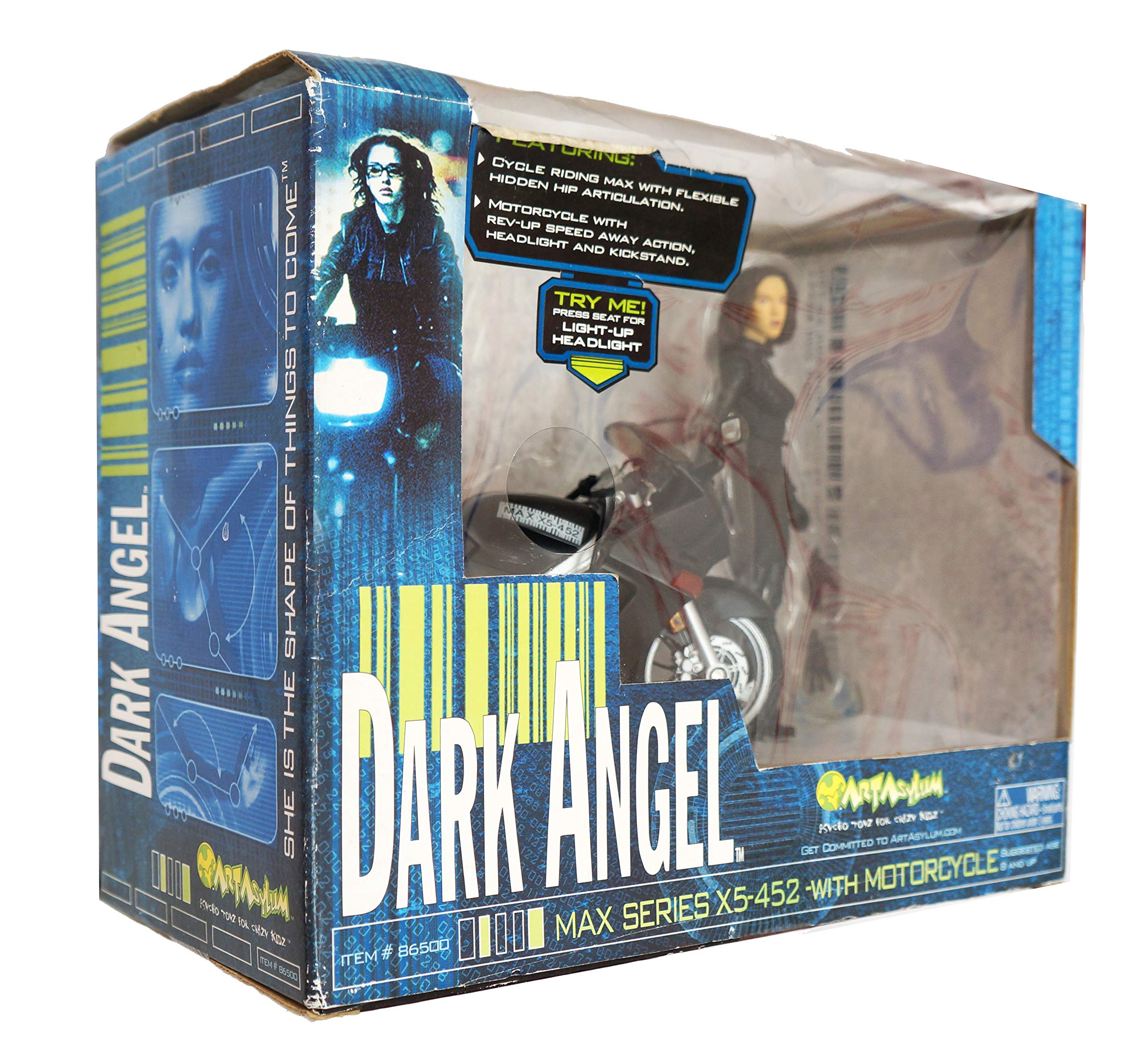 DARK ANGEL MAX SERIES X5-452 フィギュア Dark Angel - Art Asylum - Max Series X5-452 with Motorcycle
