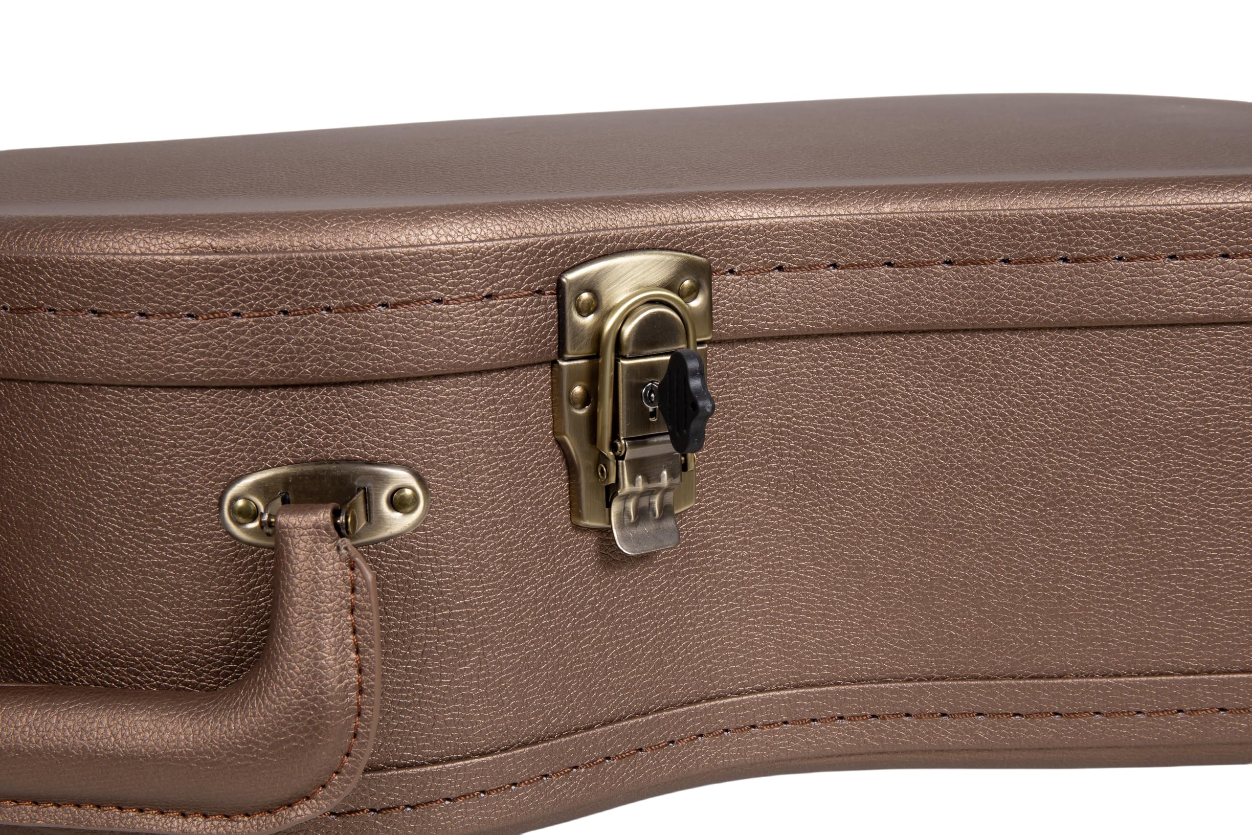 Crossrock Estuche de Madera para Guitarra eléctrica Gibson SG Acabado Chocolate Terciopelo Morado – Serie de diseñador