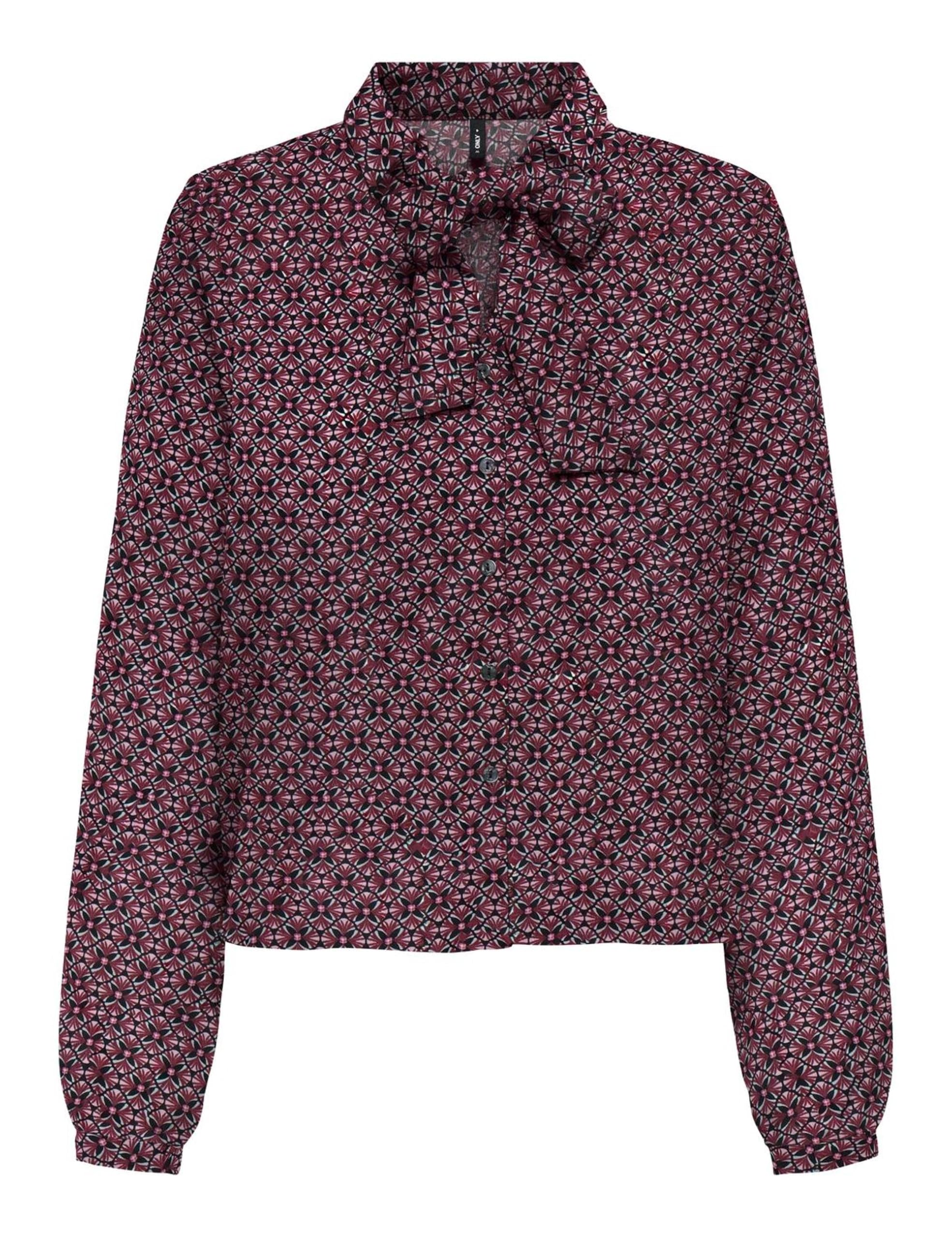Onlnova Life Vis L/S Tyla Bow Top