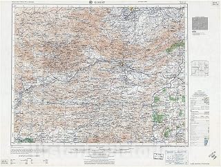 Historic 1955 Wall Map - India and Pakistan 1:250,000. - Kohat, Pakistan, Afghanistan 1958 44in x 34in