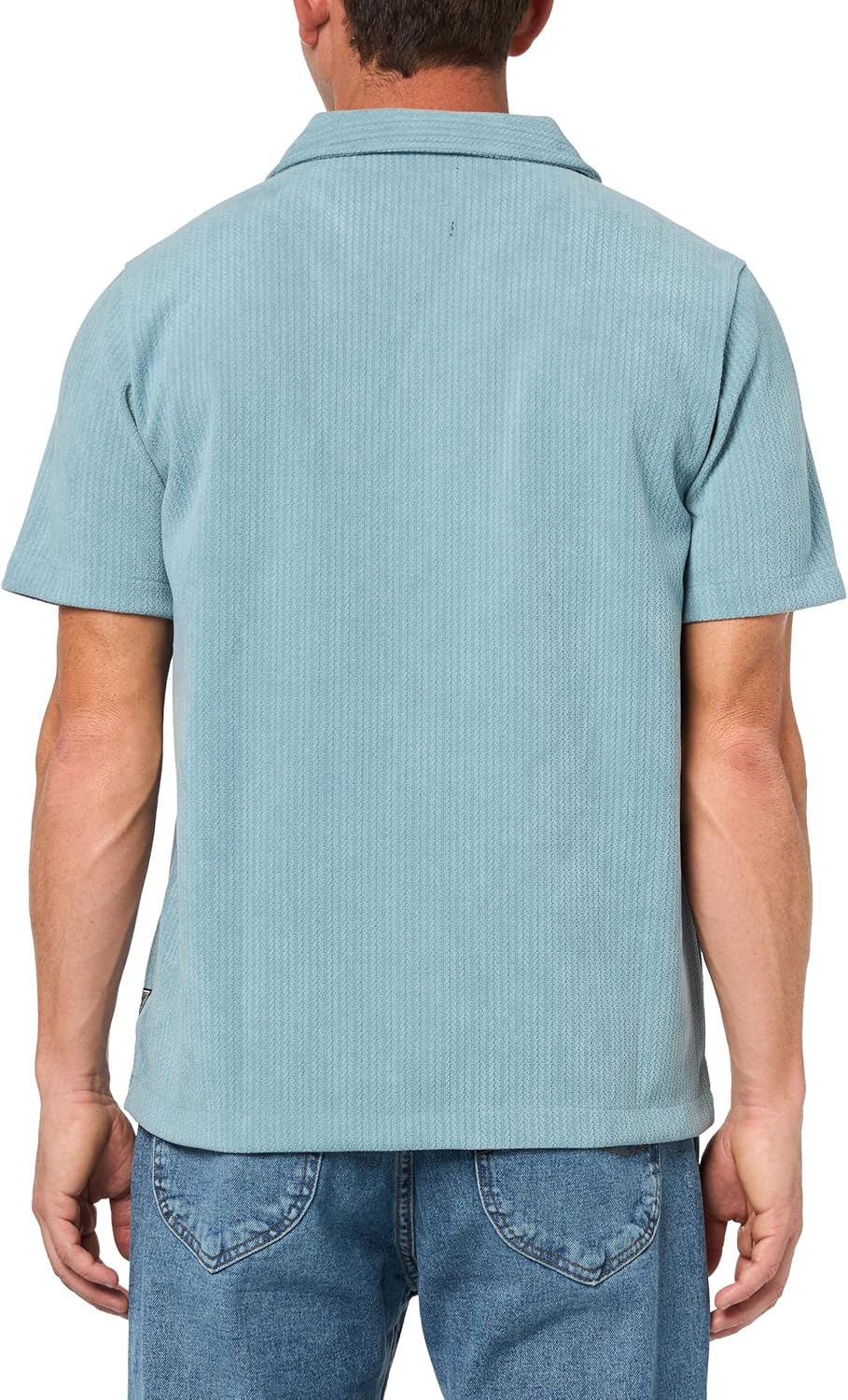 GUESS Mens Eco Short Sleeve Baron Textured Knit Shirt - Image 2