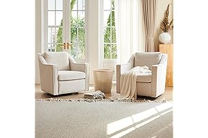 COLAMY 360° Swivel Accent Chair Set of 2