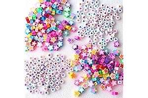 Y2K Style Colorful Star Polymer Clay Beads 1200+PCS Bracelet Kit