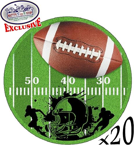 Miniatura 3 de Juego de suministros de fiesta temática de fútbol de lujo para 20 personas, incluye 20 platos grandes, 20 platos pequeños, 20 servilletas, 20 tazas