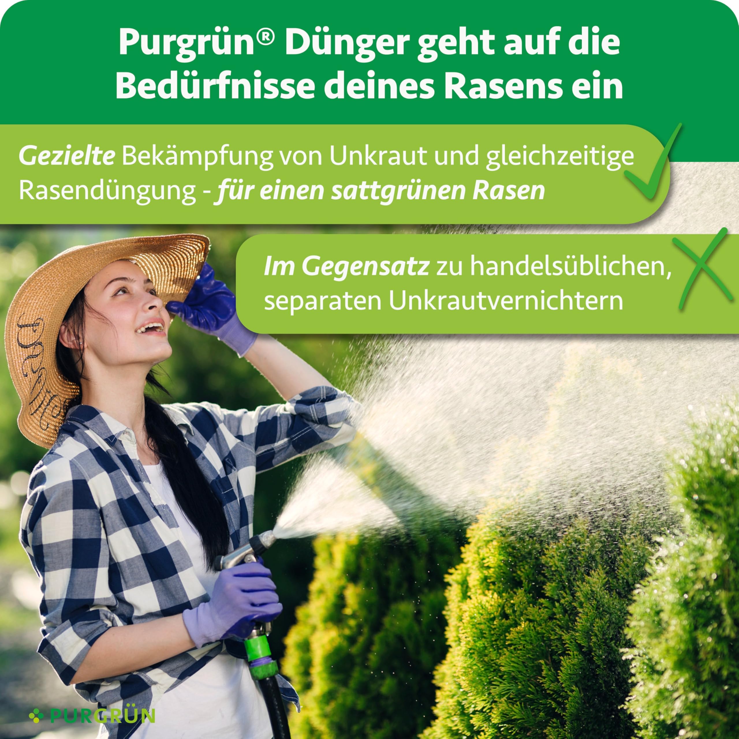 Rasendünger mit Unkrautvernichter 5 kg – Schnell wirksame mineralische Rezeptur – Kombi-Wirkstoff gegen Unkraut – NPK 22+5+5 – 100 Tage Langzeitwirkung – Profi-Qualität – Für jeden Rasen