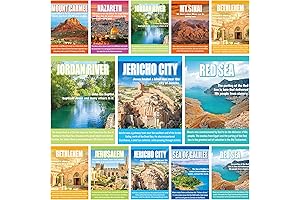 Christian Posters for Education and Inspiration: 9 Pcs Bible Story Map Posters