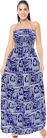 LA LEELA Womens Tube Dress Party Smocked Top