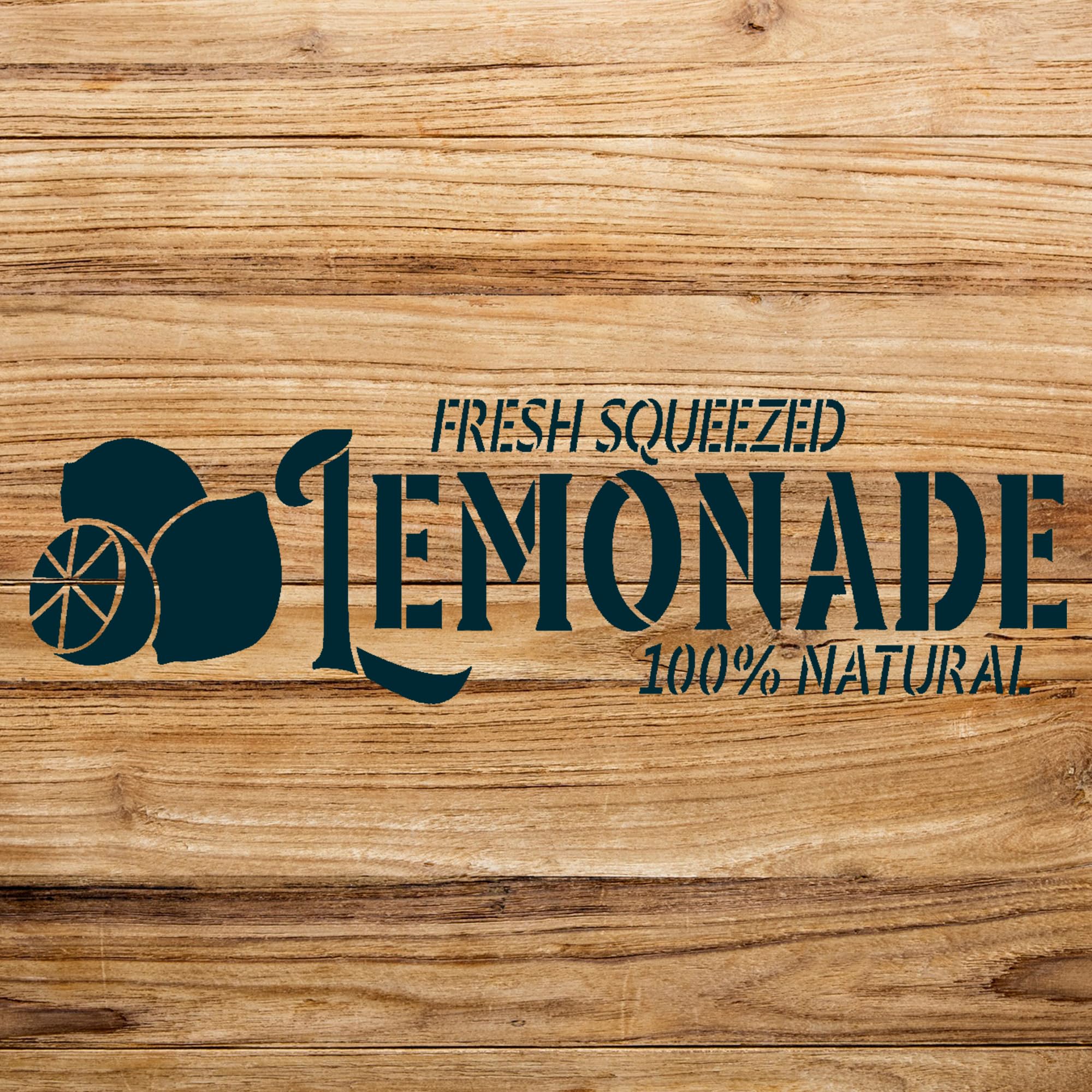 Lemonade Stencil Pattern for Kitchen Decor and Crafts, Reusable Mylar Template for Wood, Walls, and Spring Projects - Size A3 (16.5