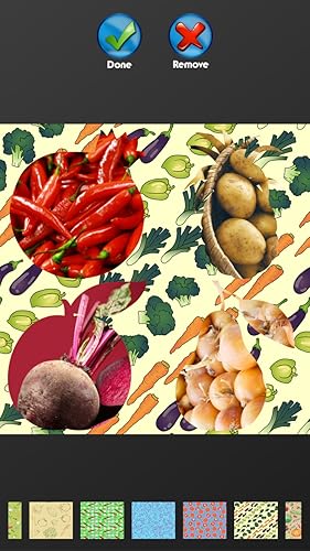 Colagem de fotografia de vegetais