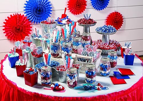 Miniatura 7 de Mini piruletas Twisty, ventosas, dulces de carnaval, bufé de dulces, 48 piezas, envueltas individualmente (azul)