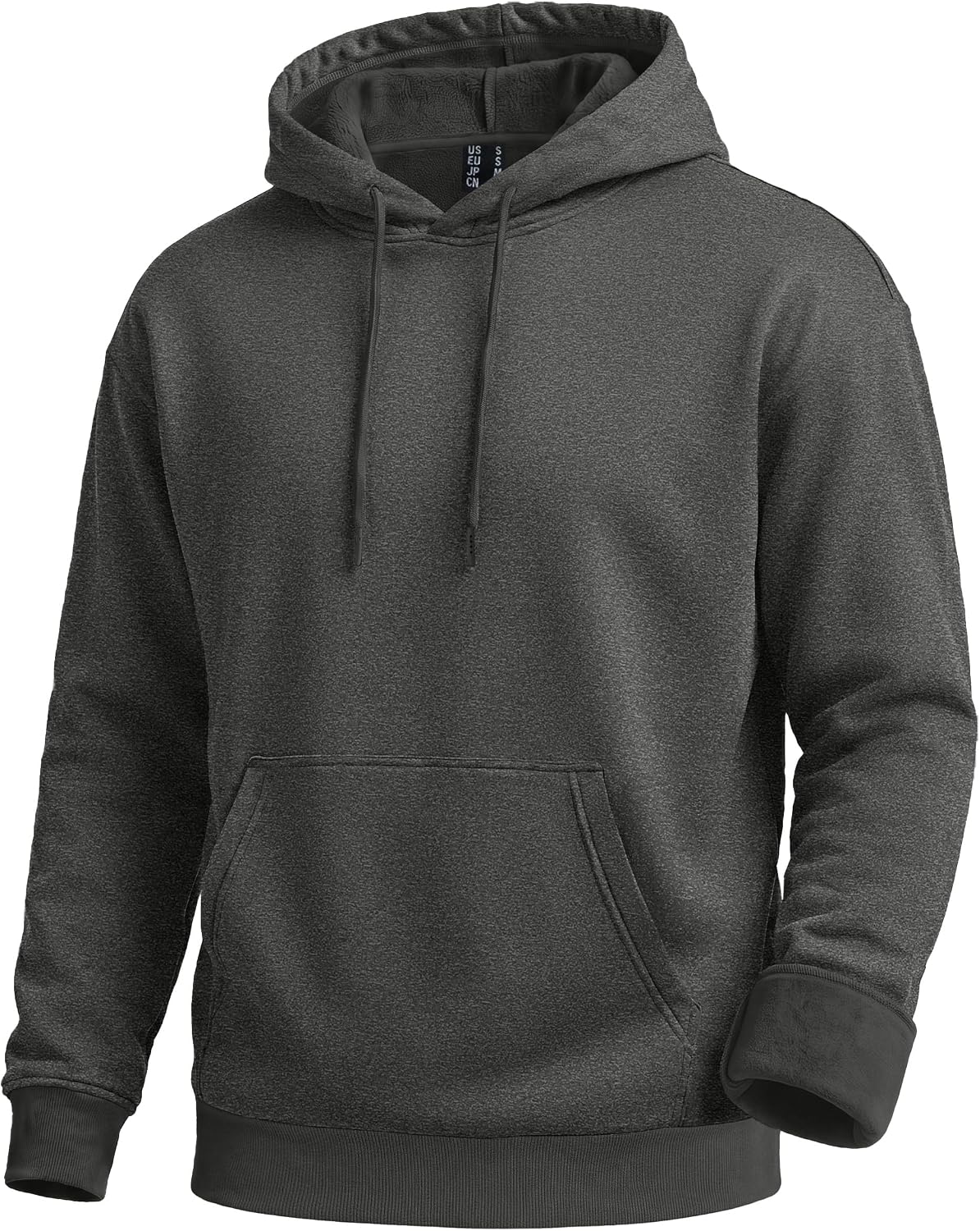 Men's Fleece Lined Hoodie Cotton Midweight Hooded Sweatshirt