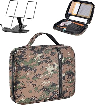 Bible Camo Bible Cover with book holder, DDFS Bible Carrying Bag Make of Oxford Cloth, Bible Carrying Case for men Camo