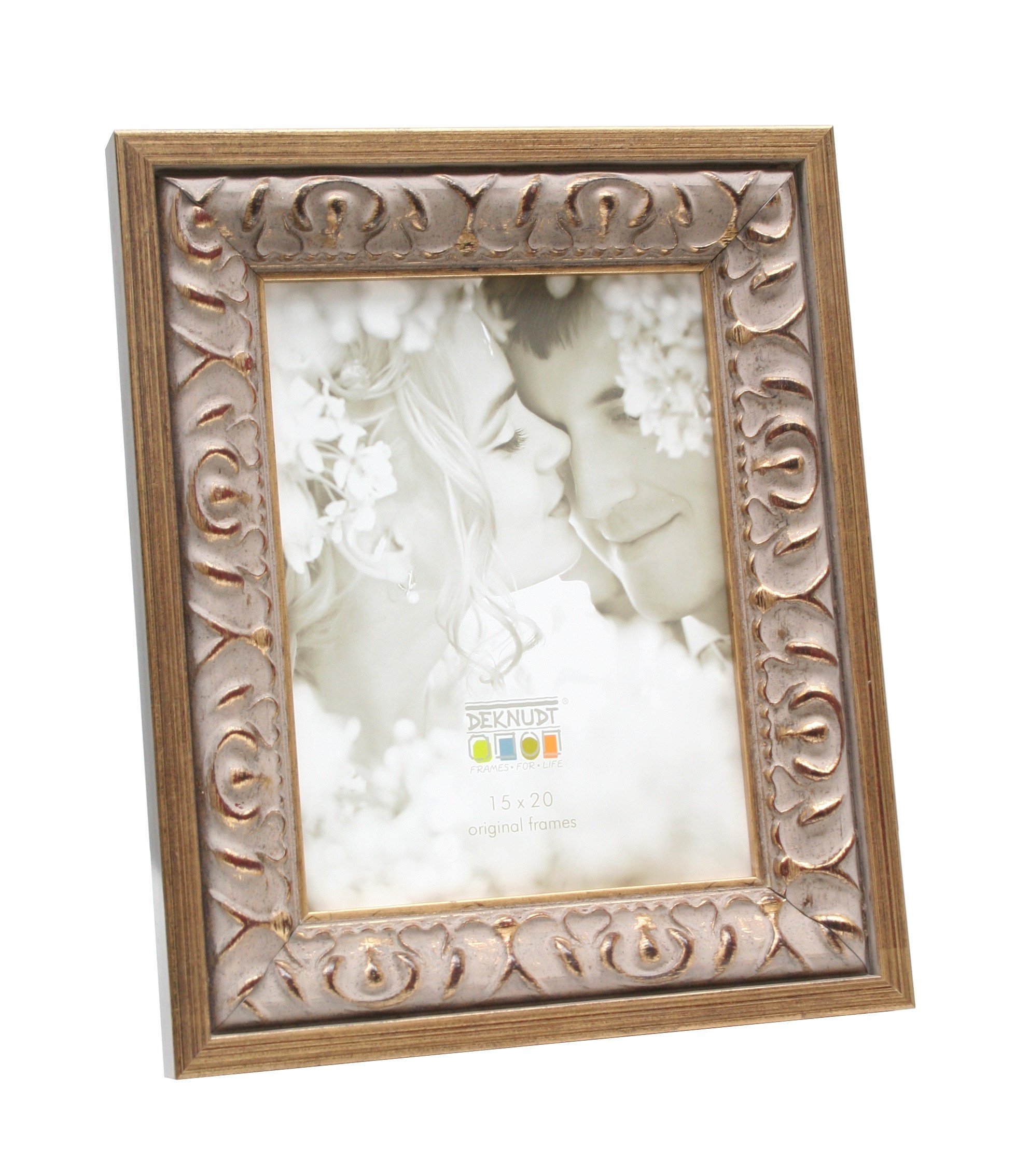 Cadre photo baroque 30x40 Deknudt bois doré pour habiller un mur vide avec élégance