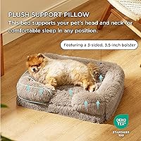 Vista 363 de Bedsure - Cama ortopédica mediana para perros, sofá cama impermeable para perros medianos, espuma de soporte con funda extraíble y lavable, forro