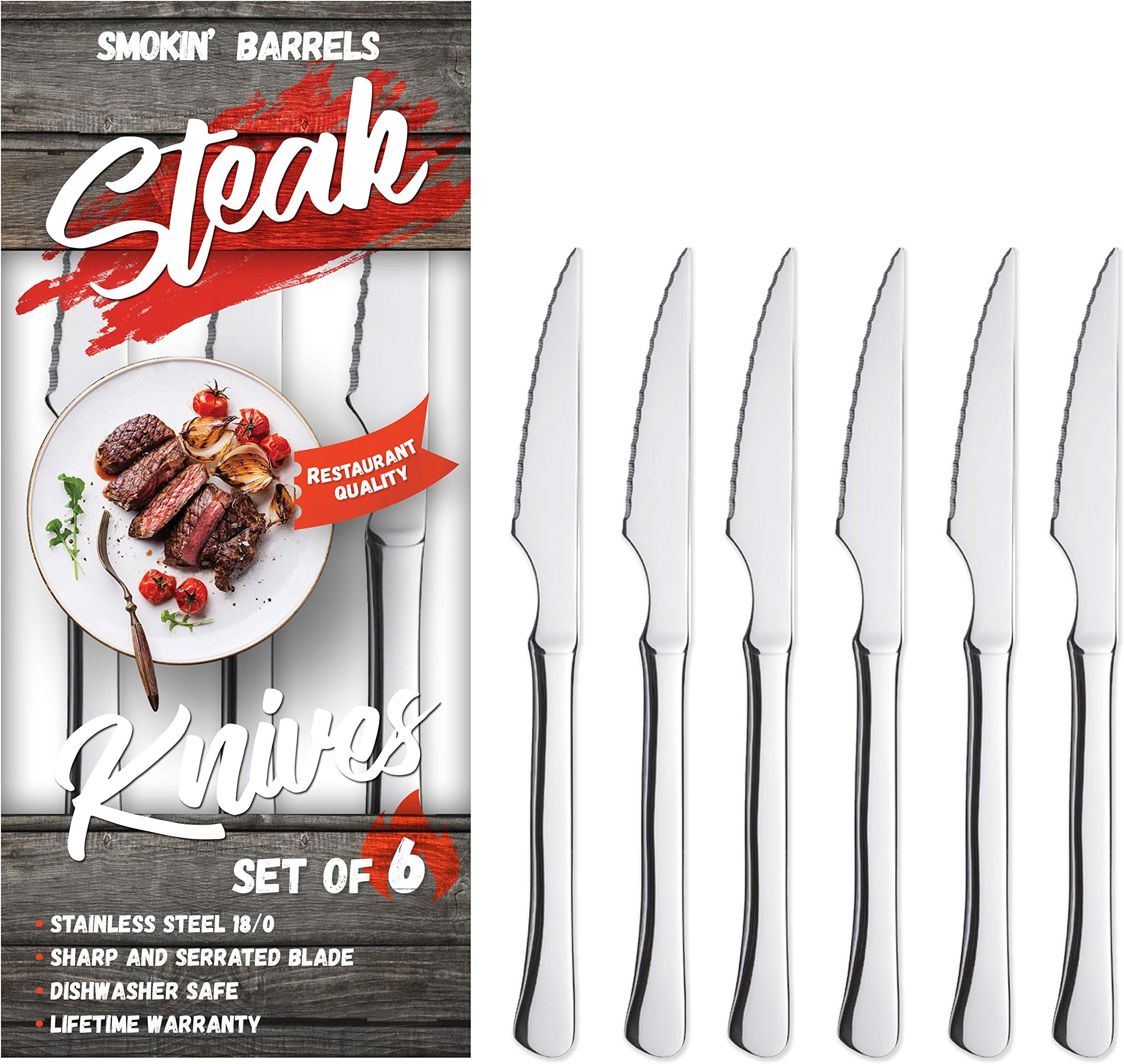 Solance Smokin' Barrels - Everyday Steak Knives Set of 6