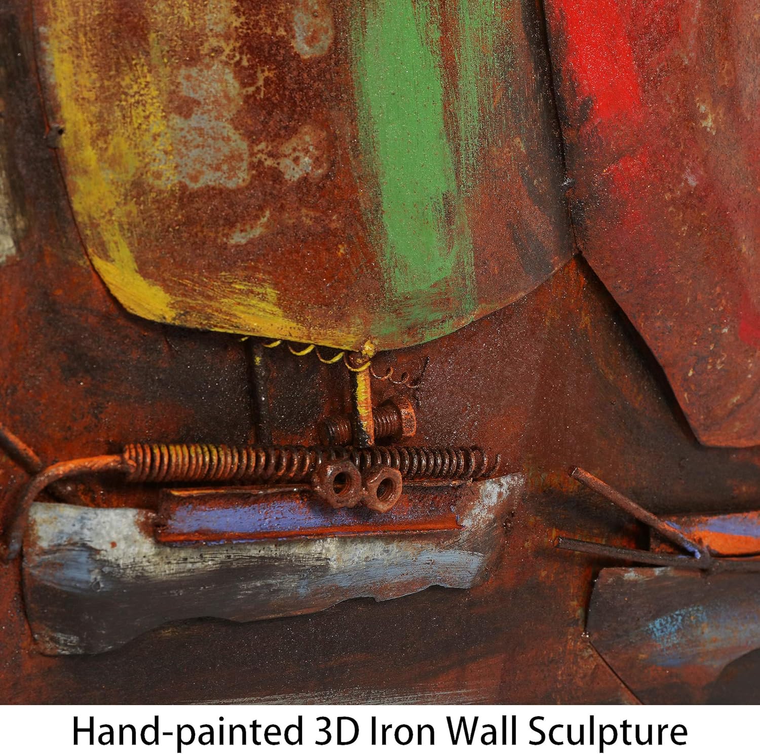 Empire Art Direct "The Regatta 1" Mixed Media Hand Painted Iron Wall Sculpture by Primo