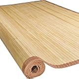Bamboo Area Rug - 5x8: All in One - Living Room, Outdoor Patio, Kitchen, Entryway - Light Brown