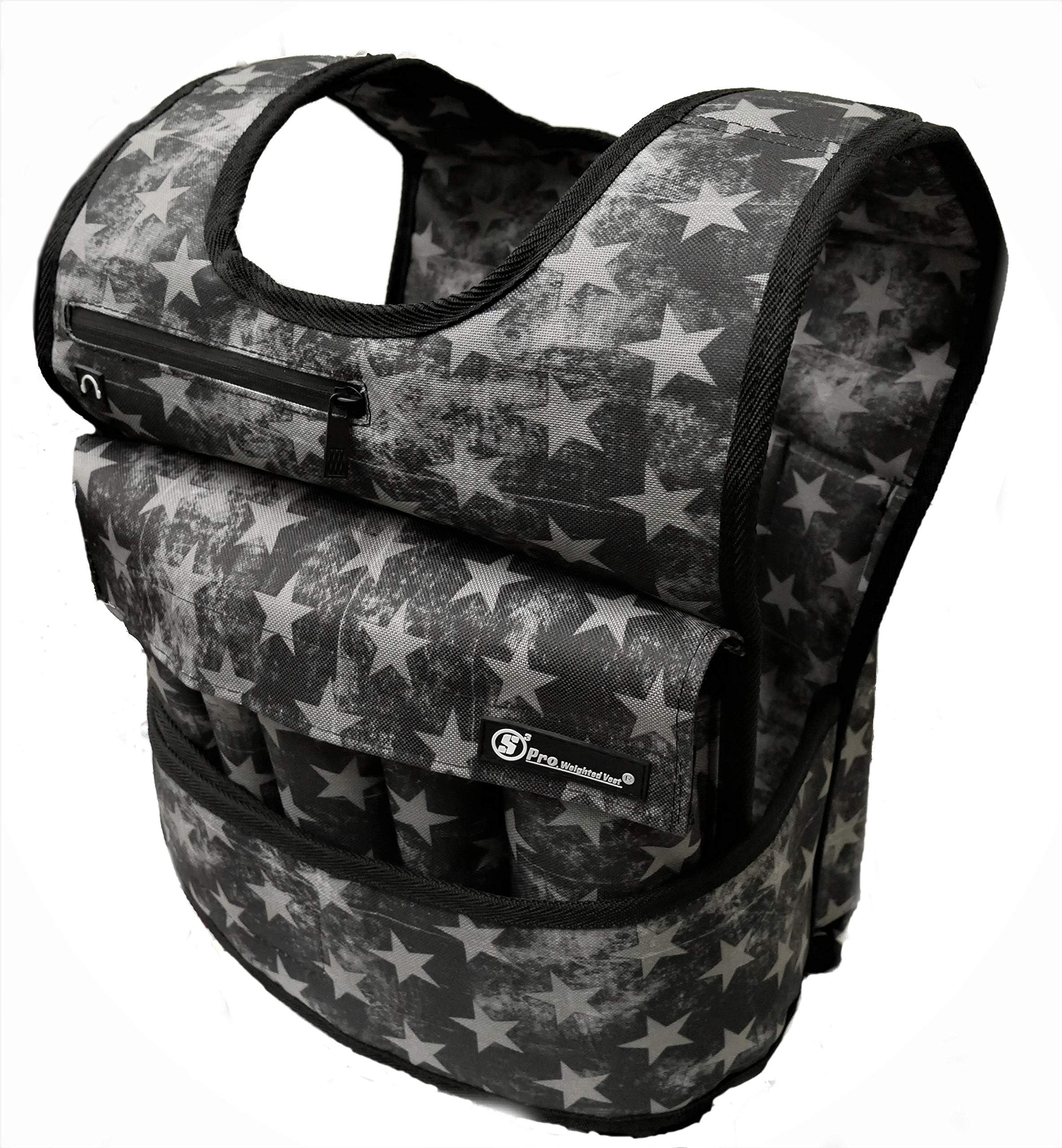 Weight Vest (Short) - Premium Quality - Best for Cross fit Training - Running - Jogging - Fully Adjustable - max Weight 60lbs (S pro Weight Vest) (S-T Camo, 60lbs)