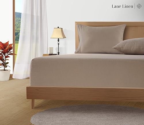 Miniatura 4 de LANE LINEN - Juego de sábanas ligeras de 100% franela de algodón de tamaño queen, cepilladas para más suavidad, sábanas cálidas y cómodas de
